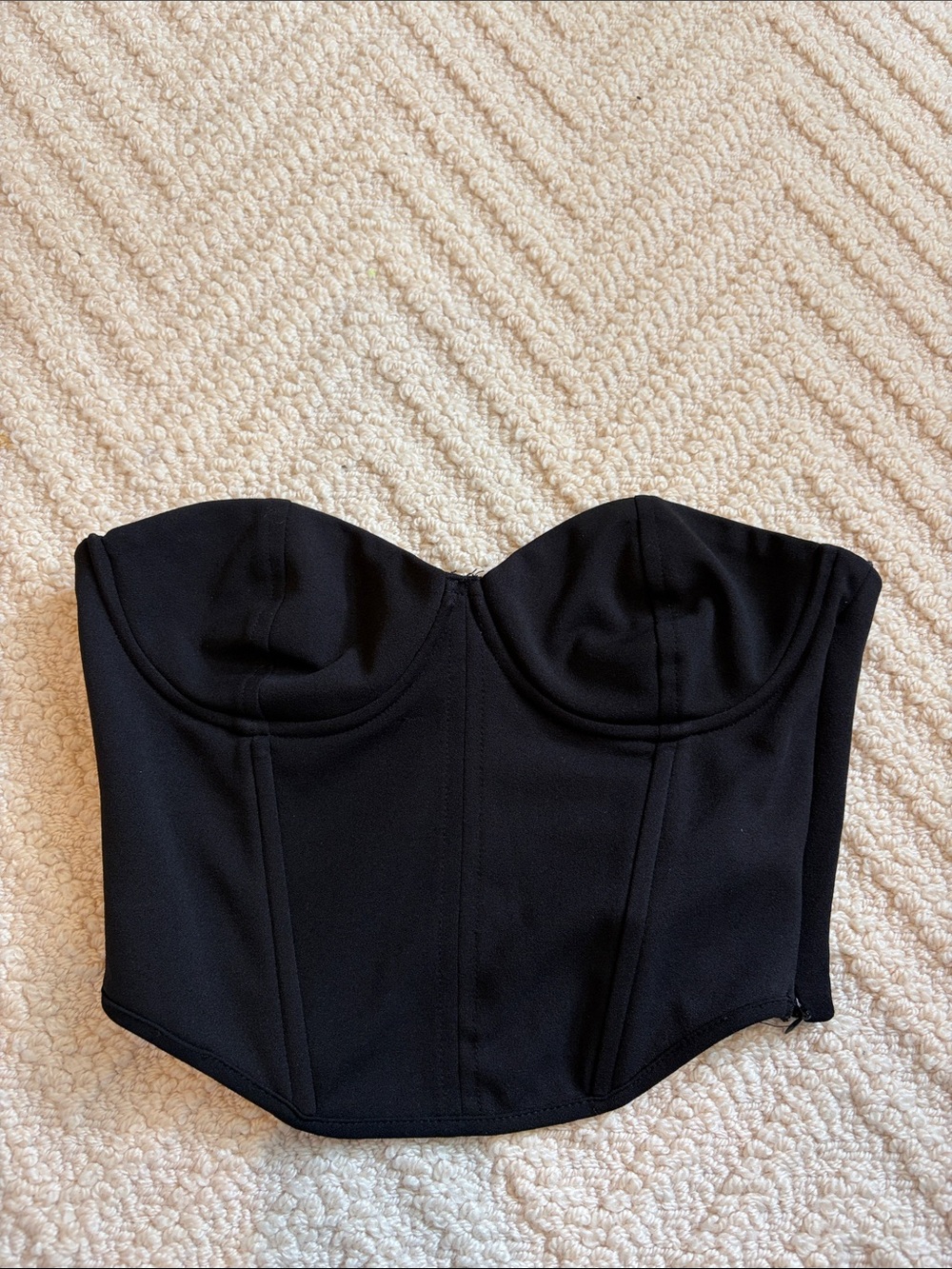 Zara Black Strapless Bustier